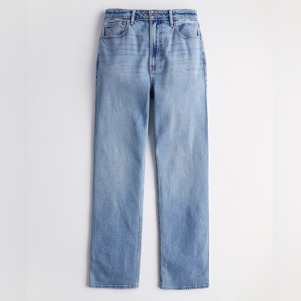 HOLLISTER ULTRA HIGH-RISE MEDIUM WASH 90S STRAIGHT JEANS